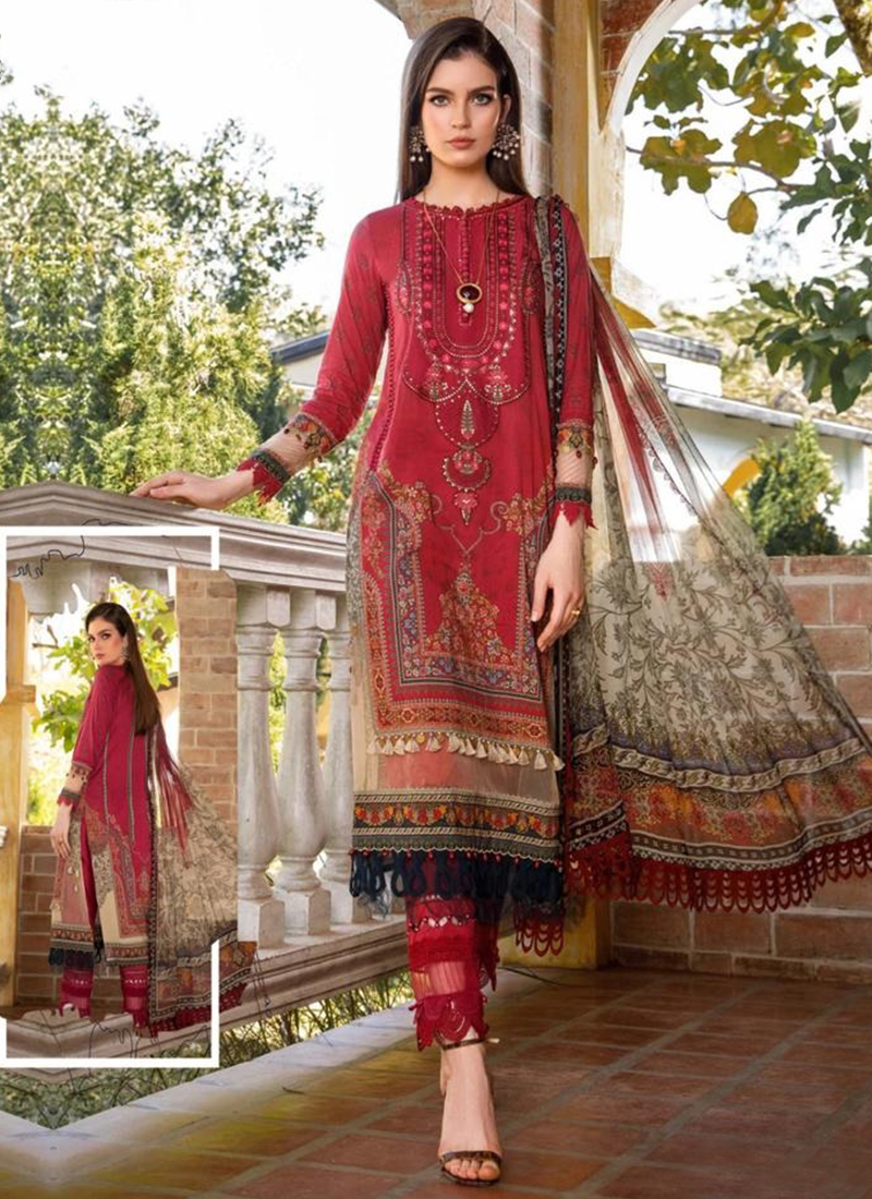 Farasha Pure Lawn Cotton Wholesale Pakistani Suits 6 Pieces Catalog Catalog